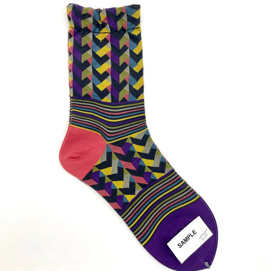 SAMPLE SALE・WOMENS・Rhythm block socks・ 007/2001/N